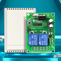Module de relais sans fil 2 canaux DC12V, récepteur et émetteurs 433 MHz, télécommande RF universelle pour ouvre-porte automatique