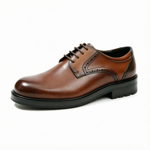 Zapatos Derby de Vestir para Hombre, Hechos a Mano, de Alta Gama, con Costuras Delicadas, Semi Formales, para Banquete, con Aumento de Altura, Transpirables - Product Image 1