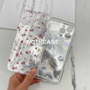 Per ragazze iPhone 16 Pro Case - IMD, piccolo fiore decorazione, scintillante, protezione per lenti - Product Image 2