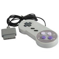 Controles de Juego con Cable, Motores de Vibración y Turbo Boost para Consolas Originales Super Nintendo (SNES) y Genesis, Material ABS