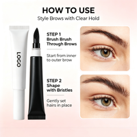 Gel Sourcils Effet Plume Naturel à Logo Personnalisé, Tube Compressible, Fixation Flexible, Séchage Rapide, Non-Crusteux – Meilleure Vente