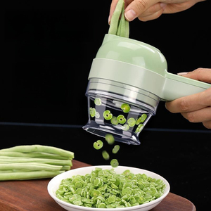 Ensemble de coupe-légumes en plastique, hachoir à ail sans fil portatif, machine à couper la viande, accessoires de cuisine pour peler et trancher - Product Image 1