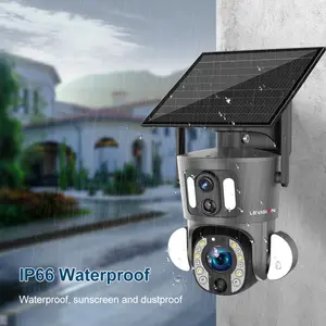 LS VISION 2024 Hot Selling 3K Dual Lens Solar PTZ Camera Indoor Outdoor Use 4G WiFi IP Network Technology With CMOS Sensor