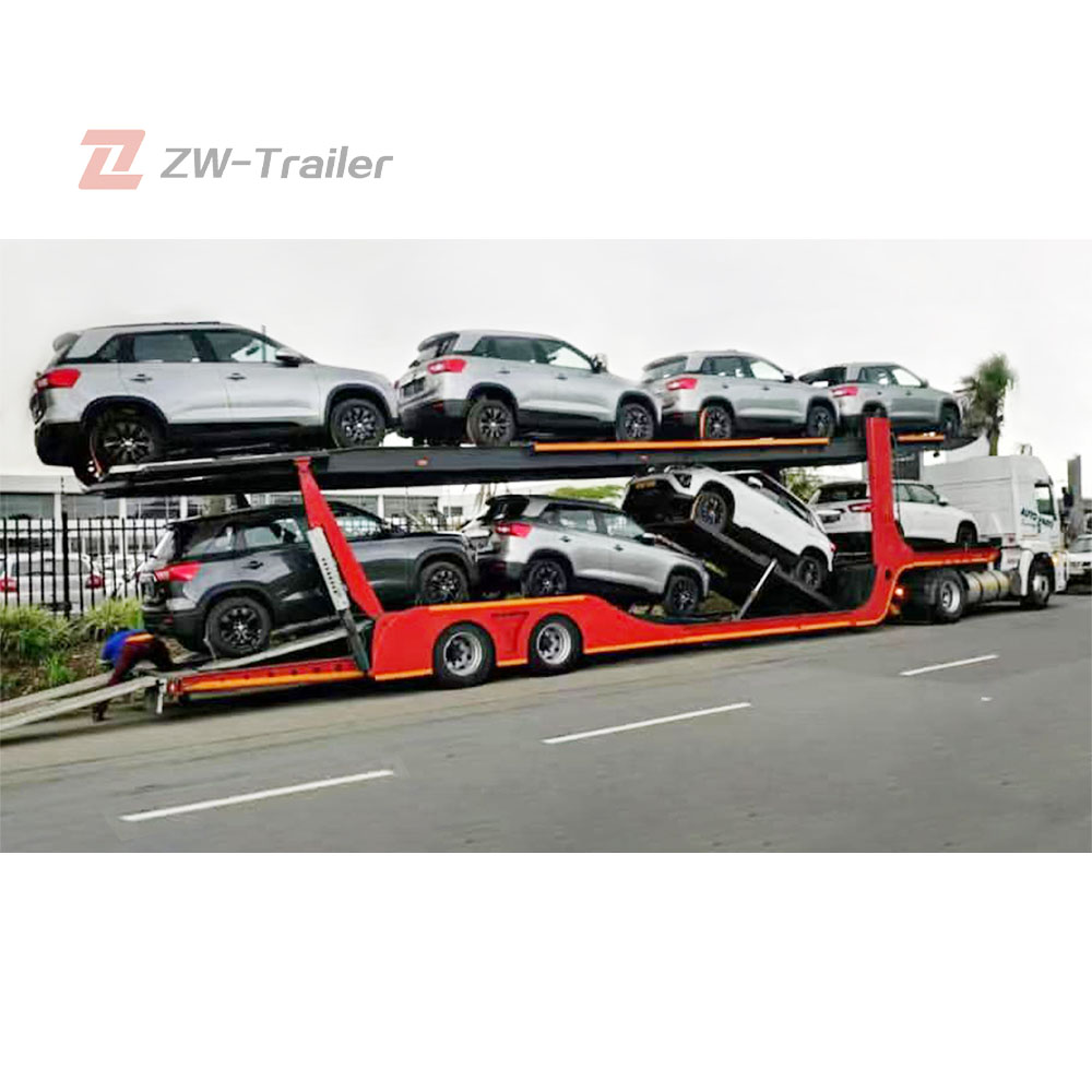 2 оси 10 автомобилей вместимость сверхмощный стальной полуприцеп для автомобильного транспорта