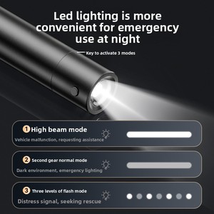Marteau de sécurité d'urgence 4-en-1 XYC noir pour briser les vitres de <span class=keywords><strong>voiture</strong></span>, en alliage d'aluminium et ABS, outil d'évasion multifonctionnel - Product Image 4