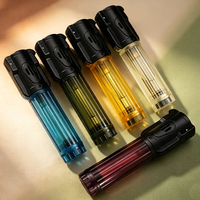 Briquet moderne BD328 à flamme jet transparente, en plastique, coupe-vent, rechargeable, petit pistolet pulvérisateur, à gaz butane, pour cigarettes