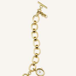 Montres-bracelets en alliage avec diamants, montres-bracelets en acier inoxydable, montre de poche à cadran pendentif, médaillon doré - Product Image 3