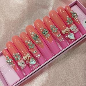 100% hecho a mano diseñador personalizado prensa en las <span class=keywords><strong>uñas</strong></span> Nuevo producto <span class=keywords><strong>de</strong></span> <span class=keywords><strong>uñas</strong></span> <span class=keywords><strong>de</strong></span> moda 2024 tipo <span class=keywords><strong>de</strong></span> lujo XXL - Product Image 5