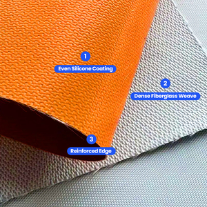 <span class=keywords><strong>Tissu</strong></span> en fibre de verre silicone Huarui pour joint d'expansion, <span class=keywords><strong>tissu</strong></span> d'isolation industrielle résistant à <span class=keywords><strong>la</strong></span> <span class=keywords><strong>chaleur</strong></span> - Product Image 2