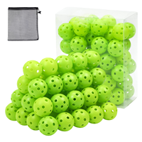 Accessoires de pickleball professionnels pour l'entraînement transfrontalier : balles de pickleball moulées par injection à 40 trous et balles de pickleball rotomoulées à 48 trous