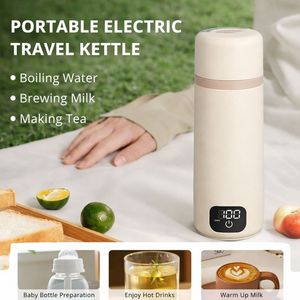 Tasse de voyage <span class=keywords><strong>Nespresso</strong></span> rechargeable USB, chauffante, en métal, 24 oz, bouilloire portable isolée pour l'Inde, électrique pliable - Product Image 4