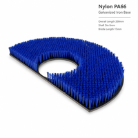 Brosse à disque en nylon PA66, base en fer galvanisé, 200 mm, brosse de nettoyage rotative, brosse de balayage industrielle