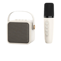 Haut-parleur Karaoké Portable avec Microphone Sans Fil, Son Stéréo HiFi, Design Rétro, Mini Enceinte Rechargeable pour Enfants, Chant, Voyage, Fête