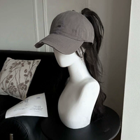 Casquette de baseball d'été polyvalente à visière ouverte, effet amincissant pour le visage, idéale pour queues de cheval hautes, protection solaire