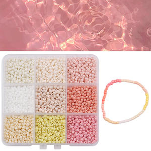Kit de perles en verre de 3 mm, série colorée, avec trous, perles dispersées, pour bracelet DIY, perles à enfiler, kit DIY, pour l'export. - Product Image 4