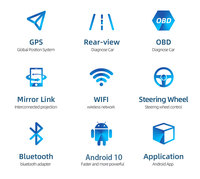 Sistema de Navegación GPS para Automóvil, Conversor DSP FM, Reproductor Multimedia MP5 HD, Monitor de Pantalla Táctil LCD Impermeable con CarPlay