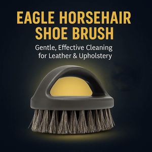 Cepillo de Detalle para Calzado de Cuero con Cerdas Largas de Pelo de Caballo y Cepillo de Limpieza de Silicona Ecológico - Product Image 2
