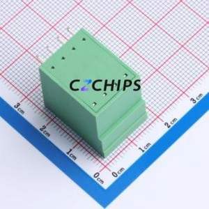 ZX-DGRH-3.81-4P Plug-in Terminal Block Bent Lead Through Hole,P=3.81mm Board-to-Board / Socket - Closed 2x4P 3.81mm Green - Product Image 2