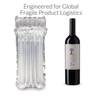 Sac de protection gonflable à colonnes d'air, étanche et antichoc, à haute teneur en PA, pour bouteille de vin, co-extrudé 7 couches, vente en gros
