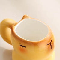 Mug en céramique animalier 3D Capybara mignon 400 ml avec plateau et couvercle