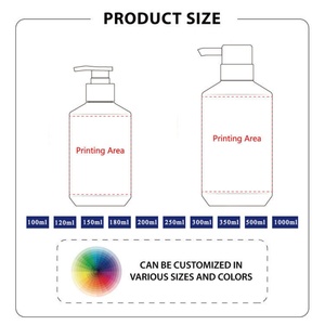 Custom Body Lotion <b>Pump</b> Plastic <b>Bottle</b> 200ml 250ml 300ml 350ml 500ml Round Amber Luxury Plastic PET Boston <b>Shampoo</b> <b>Bottle</b> - Product Image 5