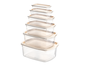 Ensemble de 6 récipients de conservation alimentaire en PP écologiques, compatibles lave-vaisselle, pour l'organisation du garde-manger, 250 ml - 3000 ml - Product Image 1