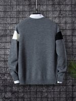 Mode décontracté hommes pull décontracté tricoté pull épais coréen Slim Fit haut col rond affaires automne et hiver Opp sac
