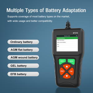 BT301 12V-24V pil Test cihazı-araç aküsü/kurşun asit akü sağlık kontrolü + şarj testi - Product Image 5