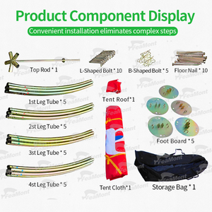 Feamont lớn lớn nhôm triển lãm Lều 4.5x4.5m tán khuyến mãi gấp quảng cáo triển lãm thương mại Lều gian hàng mái vòm lều - Product Image 3