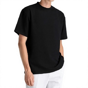 เสื้อยืดผู้ชายทรงโอเวอร์ไซส์ ผ้าถัก 100% คอตตอน ดีไซน์เรียบง่าย สไตล์เรโทร รับสกรีนโลโก้ BD - Product Image 2