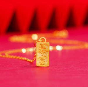 고급 패션 순금 <span class=keywords><strong>24K</strong></span> 골드 참 펜던트 18K 금 체인 목걸이 파인 주얼리 여성 신부 약혼 주얼리 - Product Image 3