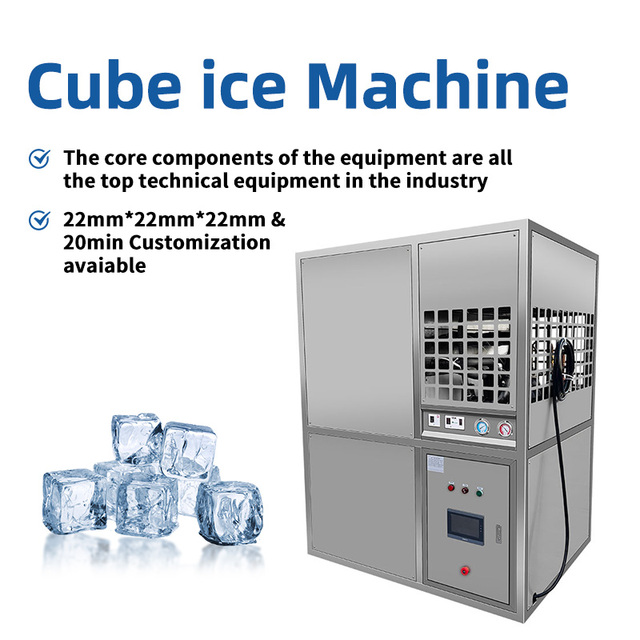 Chuangyu CYFKB-1 Commercial Ice Cube Machine 1T/24H Stainless Steel Air Cooling Emerson Motor Core Components