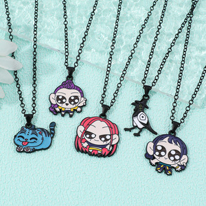 Collar Unisex con Colgante <span class=keywords><strong>de</strong></span> Anime K-pop Witch Hunter, Diseño <span class=keywords><strong>de</strong></span> Gota <span class=keywords><strong>de</strong></span> Aceite, Aleación <span class=keywords><strong>de</strong></span> Zinc Galvanizado, Cadena <span class=keywords><strong>de</strong></span> Eslabones, Accesorios - Product Image 1