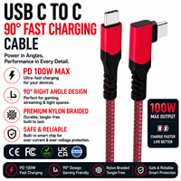Cable USB 3.2 Gen 2x2 Tipo C a C LUNG KAY, 20Gbps, PD 100W, 5A, Carga Rápida, Video 4K 144Hz, para Steam Deck, Switch, Laptop