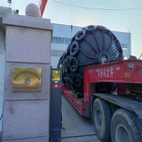Parafougue en caoutchouc gonflable pour transfert de navires avec pneus d'avion et filet