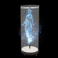 Masuki Masa Depan Dengan Proyektor Hologram 3D Kipas Holografik Penyambung Kabinet Hologram Silindris Solusi Manusia Layar LED