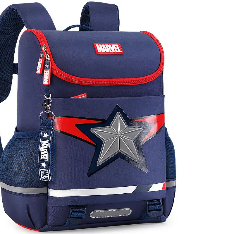 Disney Boy's Schoolbag Material Waterproof Breathable Children's Iron Man Light Load Ridge Protection Backpack Wholesale