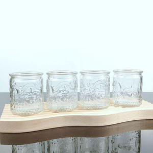 Wholesale High Quality Clear <b>Glass</b> Candle Jars Transparent Candle <b>Containers</b> Luxury Candle Holders - Product Image 2