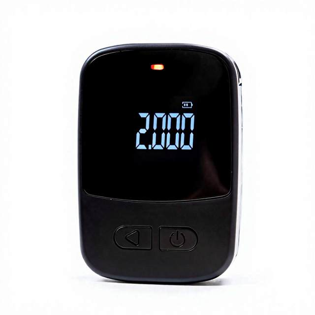 One-way anti-reflux mouthpiece WGSensor AT809 Portable Digital Fuel Cell Sensor Breathalyzer Connectivity Phone Use Black 76x52x21mm No Power Supply