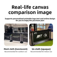 Barrière de sécurité rétractable pour événements sur site, 1,0 m, pour café, magasin, entrée, publicité, cloison, garde-corps léger et résistant à l'eau