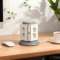 Multiprise de table 6 prises 4 USB 2 ports Type-C Protection contre les surtensions Câble de 1,8 m 10A 250V/110V Installation facile Maison