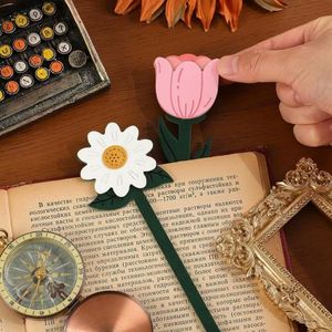 PU Leather <b>Bookmarks</b> for Women Cute Flower <b>Bookmarks</b> for Book Lovers Daisy Tulip Sunflower <b>Bookmark</b> - Product Image 3