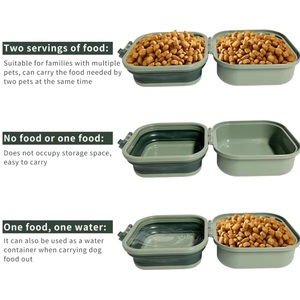 Bol pliable pour animaux de compagnie en TPR et ABS, taille L, 2 en 1, facile à nettoyer, grande capacité, pour chien et chat, nourriture sèche et eau, alimentation portable en extérieur - Product Image 4