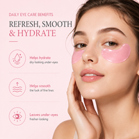Patchs pour les yeux au peptide PDRN de marque privée, anti-âge, blanchissants, éclaircissants, raffermissants, liftants, hydratants, masque pour le contour des yeux, 10 paires en vrac