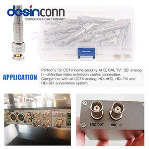 Jack <span class=keywords><strong>BNC</strong></span> de 75 Ohm con RG58 RG59 RG6U Cable Coaxial macho de crimpado conectores - Product Image 4