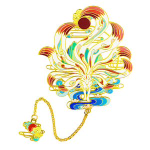 Creative Custom Magnetic Antique Feng Shui Style <b>Silver</b>-Plated Metal Gold Foil <b>Bookmark</b> - Product Image 3