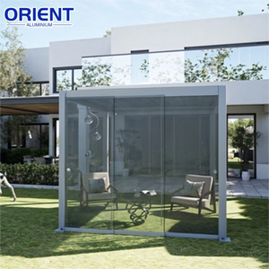 Pergola et gazebo en aluminium, toit métallique pour patio, 3x3, <span class=keywords><strong>6x3</strong></span>, imperméable, gazebo sur mesure, gazebo de jardin en aluminium avec toit en verre à lamelles - Product Image 5