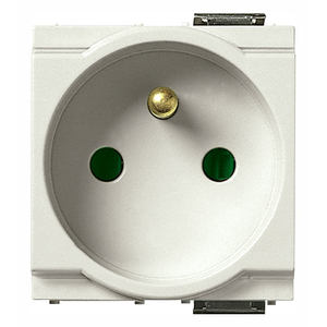 ซิกูรี่ 2P+T 16A เต้ารับแบบฝรั่งเศส สีขาว สูง 5.3 ซม. - Product Image 1