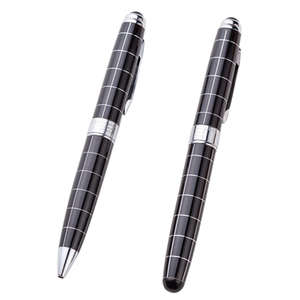Bolígrafo de Metal Grueso de Alta Calidad con Rayas, Ancho de Escritura de 0.7 mm, Tinta Azul/Negra, Logotipo Personalizado Impreso, Bolígrafo Novedoso - Product Image 1