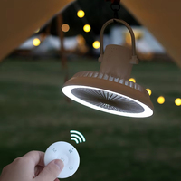 Ventilateur multifonctionnel de camping extérieur démontable avec télécommande RF, support de table, veilleuse et fonction suspendue
